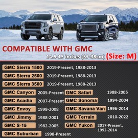 GIANT PANDA Steering Wheel Cover for GMC Sierra Acadia Terrain Yukon(3D Honeycomb-Red-Standard Size)