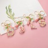 SELOVO Cute Keychain Accessory Cute Keychain Initial L Pink Cherry