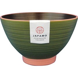Ishida JAPAMO Soup Bowl, Moss Color, Made in Japan, 4.7 x 4.7 x 3.0 inches (12 x 12 x 7.5 cm)