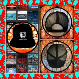RADIOHEAD PATCHED BLACK SNAPBACK TRUCKER HAT