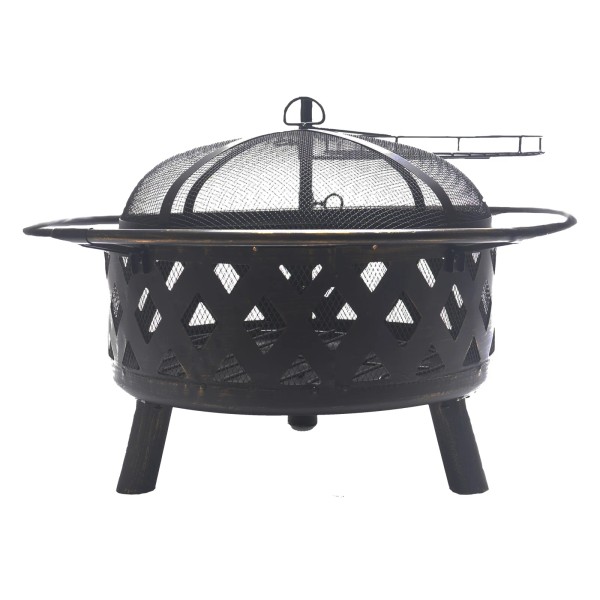 Bluegrass Living 30In. Roadhouse Wood Burning Fire Pit With Cover,