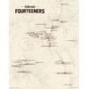 58 Colorado 14ers Checklist Map 11x14 Print (Tan)