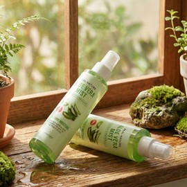 Cosmate Real Nature Aloe Vera Mist 200ml (2 Bottles) / Conveniently replenish moisture anytime, anywhere / 코스메이트 리얼 네이처 알로에베라 미스트 200ml 2개  언제 어디서나 간편하게 수분 충전