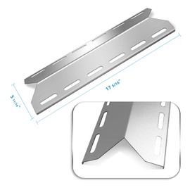 Zemibi 5 PC Heat Shield Tent Plate 17 5/16" Grill Replacement Parts for Charmglow 720-0234, BBQ Repair Kits for Nexgrill 720-0033 720-0234 720-0289 Gas Grill Models, Stainless Steel BBQ Burner Cover