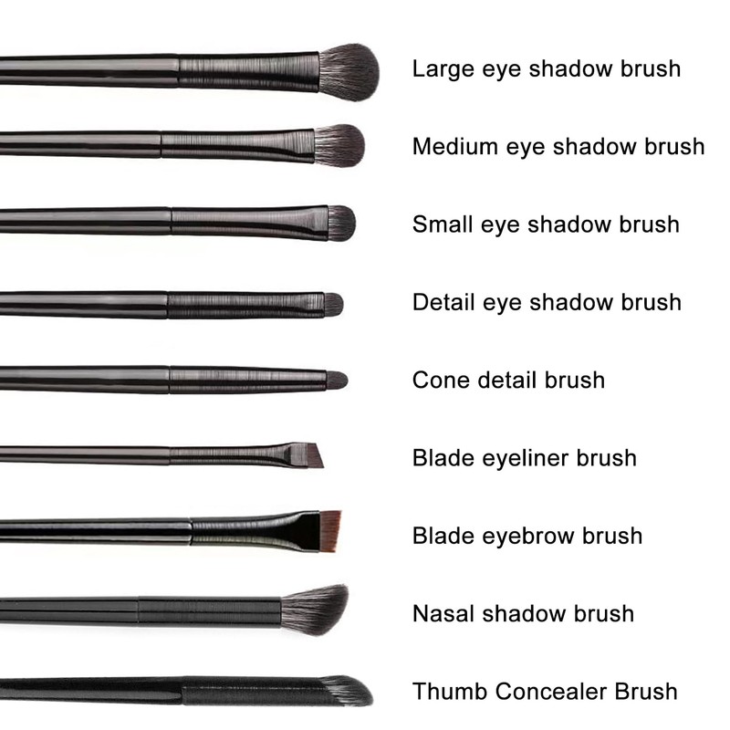 Eupneicu Eyeshadow Make-Up Brush [9 Pieces], Make Up Brush Set,