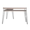 Ameriwood Home Haven L-Desk with Riser, Distressed Gray Oak