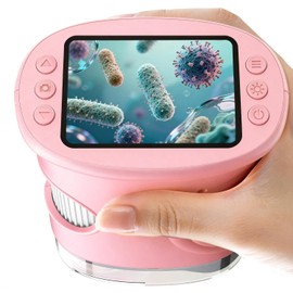 1000X Handheld Digital Microscope for Kids: Pocket Microscope with 2.0" IPS Screen - STEM Toys Birthday Gifts for Girls Boys - Portable Edu Science Kits Toddler Age 3-6 6-12 Pink