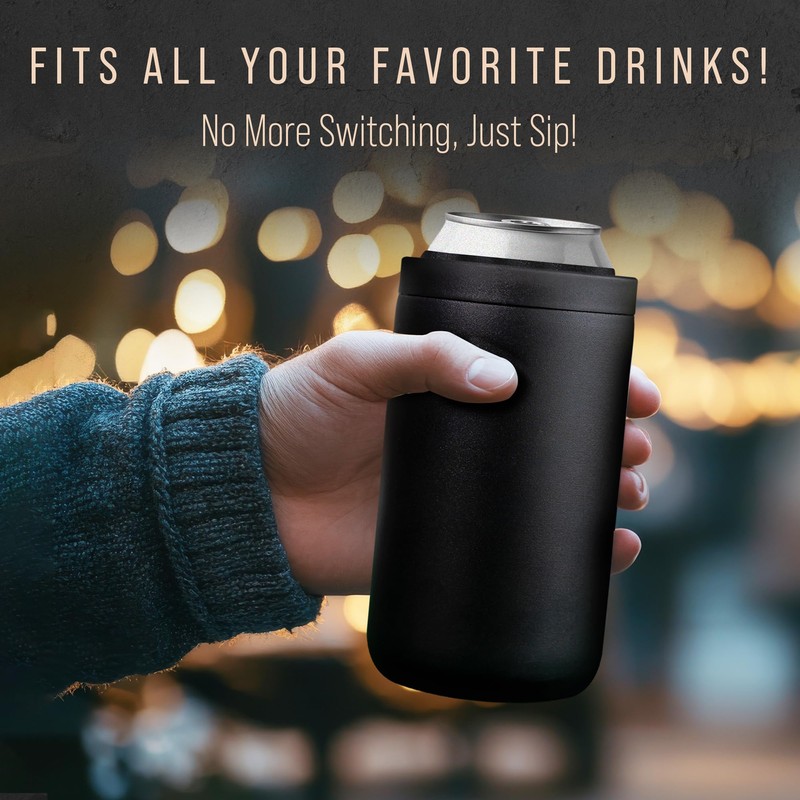 Sipworks Universal Can Cooler - Fits All - Insulated Slim