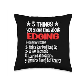 5 things you should know about mewing funny meme Looksmaxx Throw Pillow
