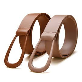 ICSTH - Cinturón trenzado para mujer, de piel auténtica clásico, 3 ramas, BK, 106cm