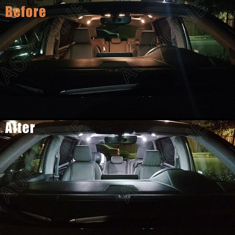 AUTOGINE White LED Interior Lights Kit for Honda Odyssey 2011