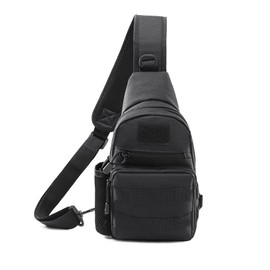 Long Keeper Tactical Crossbody Sling Bag - Waterproof Military Backpack One Strap Molle Chest Bag for Hiking Cycling Running Outdoor Men’s Shoulder Bag