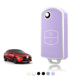 TOOMUME Key Case TPU, Car Key Case Fits Mazda 2/3/5/6 M2 M3 M5 M6 CX-3 CX-5 CX-7 CX-9 CX-30 MX-5 RX-8 BT-50 Atenza Axela Demio, Key Cover Protection Key Case - Flip Key