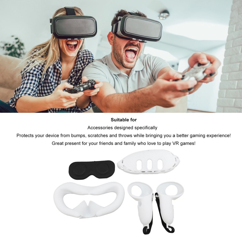 VR Glasses Silicone Cover Set Controller Grips Front Shell Headset