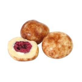 Gefriergetrocknete Kirschen in edler weißer Joghurtschokolade 300 g | schokolierte Früchte von Feinkost Student