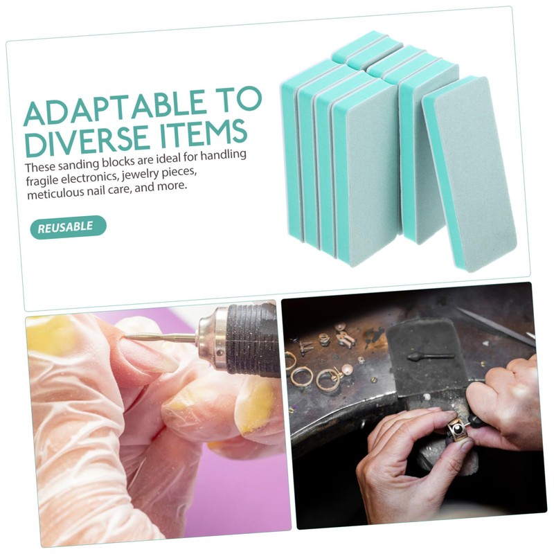 iplusmile 10pcs Finishing Buffer Blocks Nail Shine Buffers Polished Plate