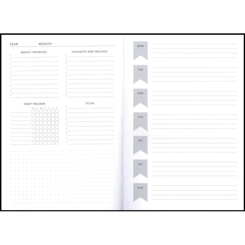 B5 Wiro Bound Wellness Organiser Life Planner – Undated Mindfulness