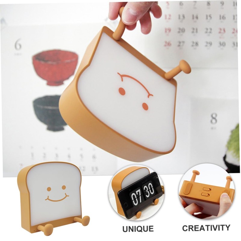 Ciieeo Toast Night Light for Nursery Adorable Bedside Lamp with