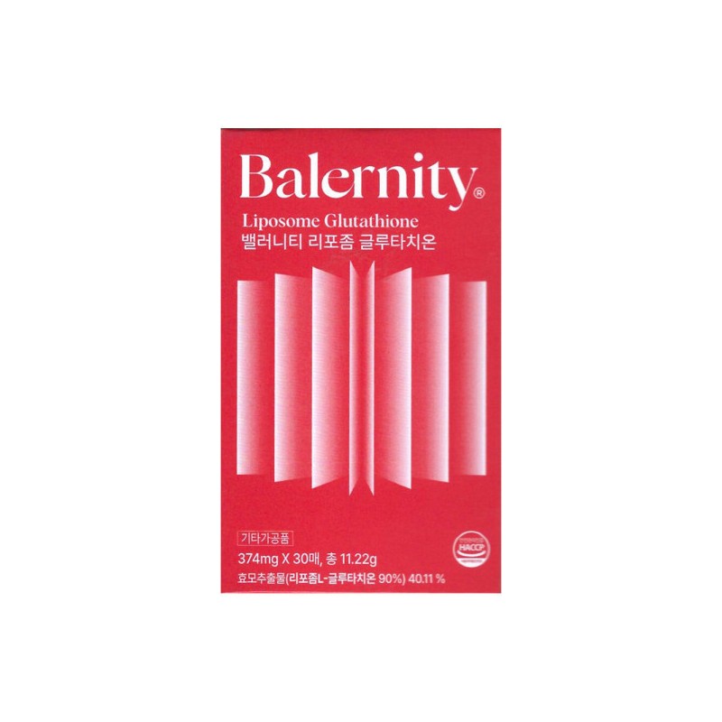 Ballernity 밸러니티 순도 90% 리포좀 글루타치온 374mg x 30매 1개
