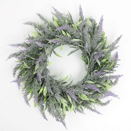 zhongguoqiaomao Christmas Wreath 35 cm Simulated Lavender Christmas Wreath for Door Front Door Wall Window Indoor Outdoor Christmas Decoration