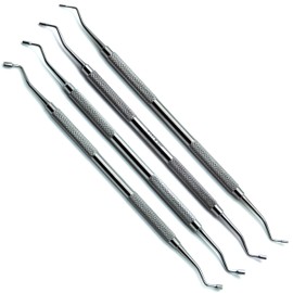 4 Pcs Dental Smooth Pluggers 1.2mm/1.5mm, 1.9mm/2.2mm, 2.4mm/2.7mm, 2.8mm/3.1mm Restorative Instruments