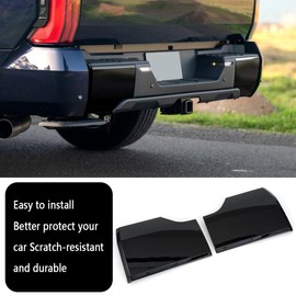 KELEIMAI Car Accessories Fit for Toyota Tundra 2025 2024 2023 2022 Rear Bumper Protector Corner Guard Side Bumper Cover Trim (Glossy Black) 2PCS ABS