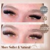 Yawamica Brown Fluffy Lash Clusters 100D Volume Wispy Eyelash Clusters