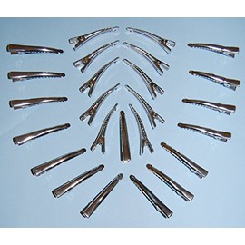 Pack of 50-45mm Slim Tip Alligator Hair Clips - Hair Accessories for Jewellery Makers & Craft Making