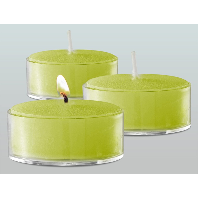 Olive Oil Tea Light Candles - 40 Pack - Clear