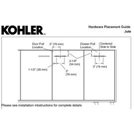 KOHLER K-99688-HF1 Jute Bar Pull in Polished Chrome