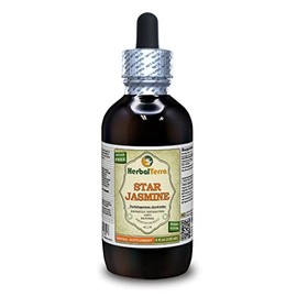 Star Jasmine (Trachelospermum Jasminoides) Tincture, Dried Stems and Leaves Liquid Extract (Brand Name: HerbalTerra, Proudly Made in USA) 4 fl.oz (120 ml)