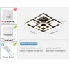 GEADI Modern LED Ceiling Light, 64W Black Flush Mount Light