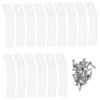Ipetboom 40 Sets Clear Plastic Drawer Stoppers with Stainless Steel