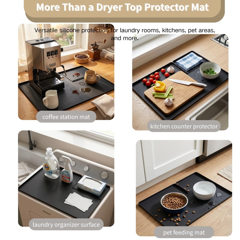 Nyoria Dryer Top Protector Mat with Lint Trap Hole Cut