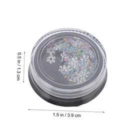 Vaguelly 3 Boxes Snowflake Nail Sequins Colorful DIY Manicure Decor Flakes for Nail Art Safe Skin for Creative Fingernail Designs