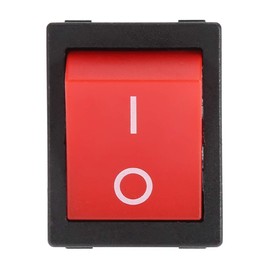 Eujgoov Toggle Switch On-Off, 30A 4-Pin On Off Square Rocker Switch Boat Type Electric Welding Switch with Red Light (1 Piece)