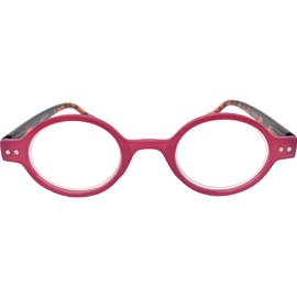 Incredible Bargains The Poppy, Plastic Round Style Reading Glasses + 1.50 Pink and Tortoise
