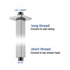 Square 12 Inch Ceiling Mounted Shower Arm With Flange, Straight