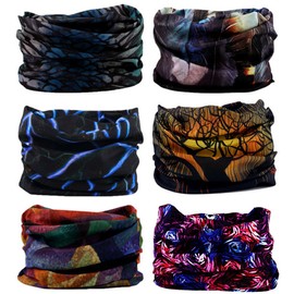 KINREE 6PCS Outdoor Magic Scarf, Elastic Headbands, Headscarves, Headwear, Mask (Beauty of night)