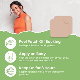 Zinc Patches (Pack of 60) - 100% Natural Patch for Women and Men - with Biotin - Immune & Body Support - Enhanced Formula