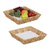 Relaxdays Fruit Bowls, Set of 2, Decorative Baskets for Fruit,