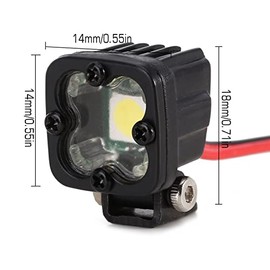 INJORA INJORA RC Crawler Lights LED Headlight for Axial TRX-4 TRX6 SCX10 90046 Wraith Redcat Gen8 1/10 RC Crawler Car,4PCS