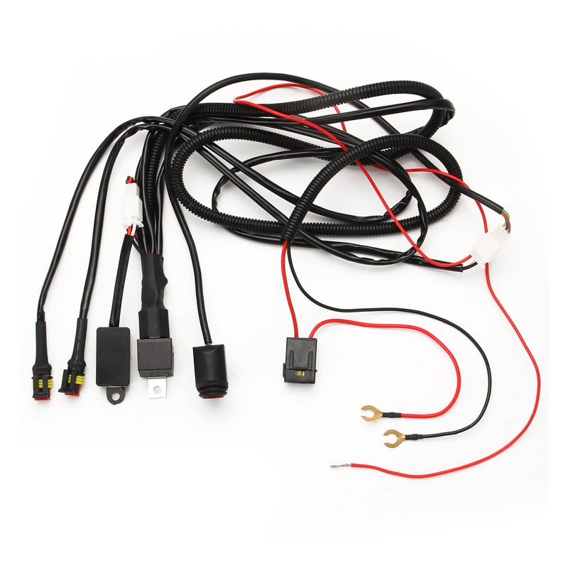 13ft LED Light Switch Wiring Harness 14AWG 1‑to‑2 with Relay