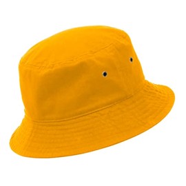 Utmost Bucket Hat 100% Cotton & Denim Lightweight Packable Outdoor Summer Beach Fishing Sun Hat(S/M, 1pc Gold)