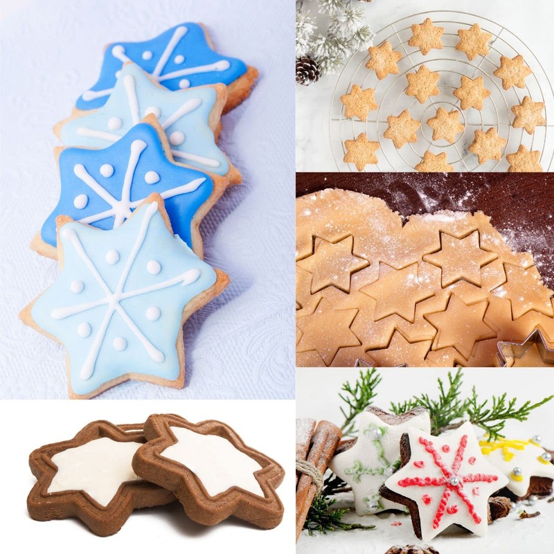 Star Cookie Cutter Set, 5-Piece Star Shape, Stainless Steel Cookie