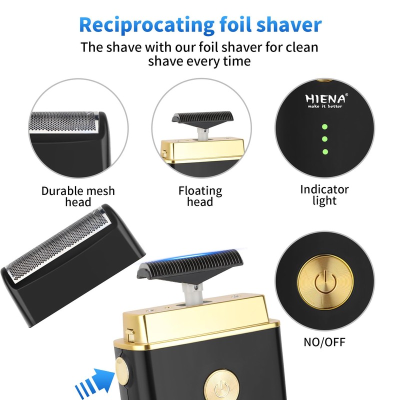 HIENA PRO Barber Clipper Set & Trimmer Kit for Men,