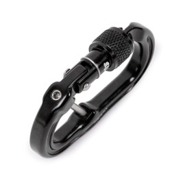 Omega Pacific Micro Raider Captive Aluminum Keylock Screw-Lok - Our Top Carabiner has Been Scaled Down to Create The Ultimate Accessory Connector (Black)