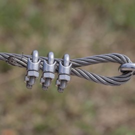 Pack of 16 Wire Rope Clips 10 mm Stainless Steel M10 Rope Clamp Bow Rope Clamp Steel Cable Connectors for Wire Rope Rope Clamp Washing Line Awning