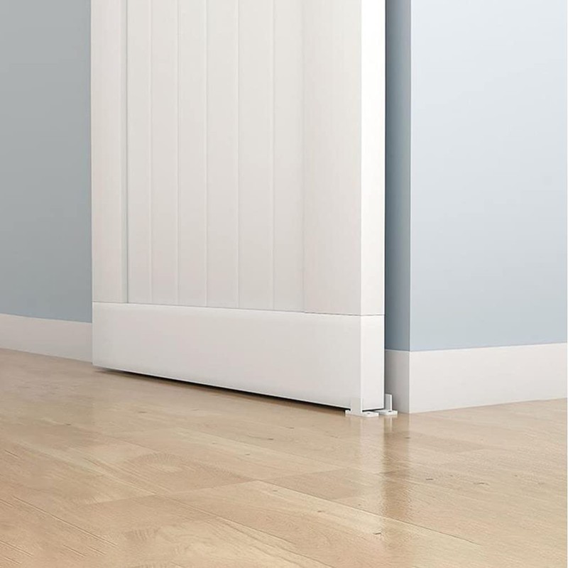 DOITOOL White Barn Door 2 Sets Sliding Barn Door Floor