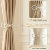 No Drill Magnetic Curtain Tiebacks, 2 Pcs Elegant Pearl Bow